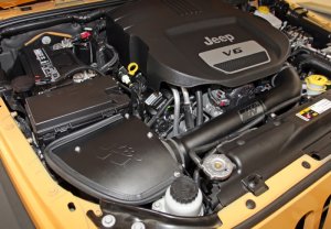 Jeep Wrangler Performance Air Intake - K&N Engineering - Blackhawk - Black - `12-`18